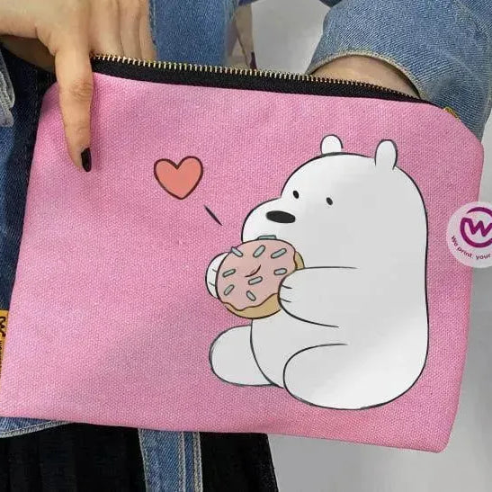 Makeup & Pencil Case-Cottons Duck - Three Bears - WE PRINT