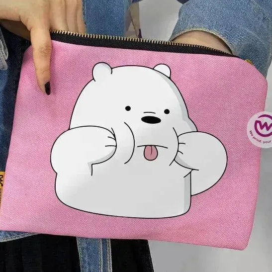 Makeup & Pencil Case-Cottons Duck - Three Bears - WE PRINT