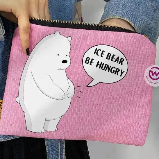 Makeup & Pencil Case-Cottons Duck - Three Bears - WE PRINT