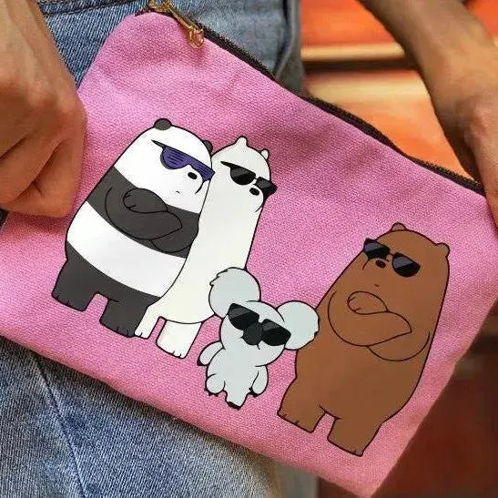 Makeup & Pencil Case-Cottons Duck - We Bear Bears - WE PRINT