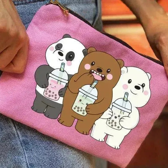 Makeup & Pencil Case-Cottons Duck - We Bear Bears - WE PRINT