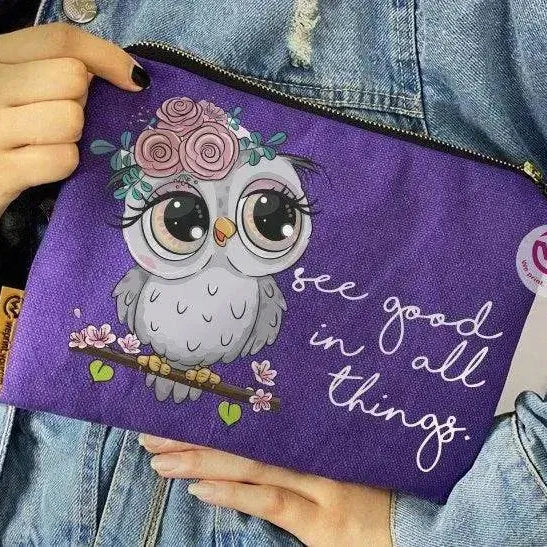 Makeup & Pencil Case - Owl-A - WE PRINT