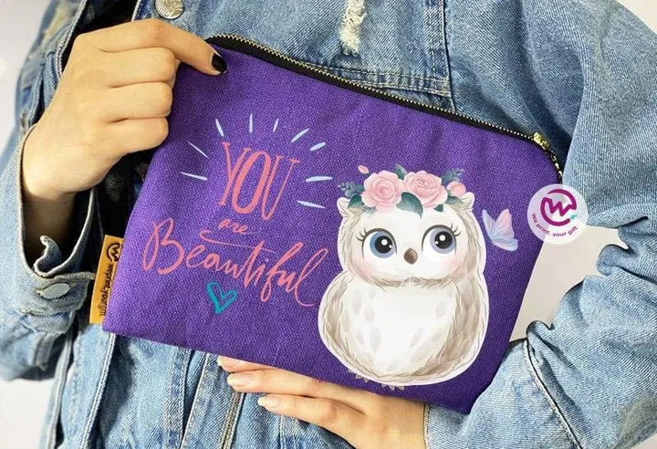 Makeup & Pencil Case - Owl-A - WE PRINT