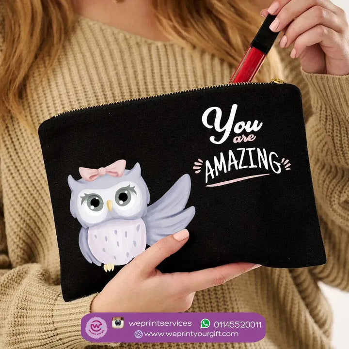 Makeup & Pencil Case- Owl-B - WE PRINT