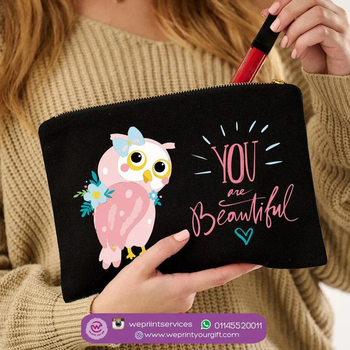 Makeup & Pencil Case- Owl-B - WE PRINT