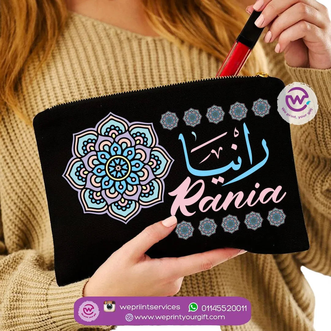 Makeup &Pencil Case- Mandala names - WE PRINT