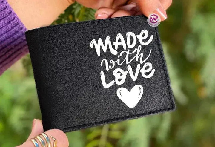 Men Leather Wallet- Love is -A - WE PRINT