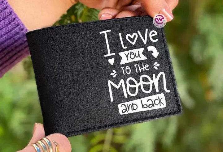 Men Leather Wallet- Love is -A - WE PRINT