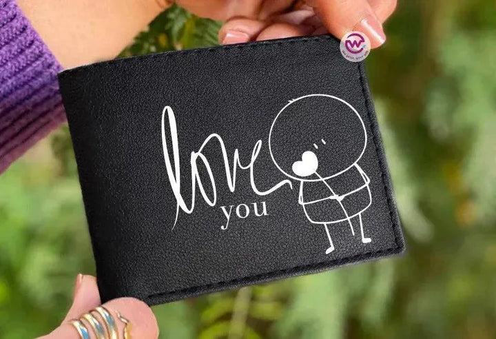 Men Leather Wallet- Love is -A - WE PRINT