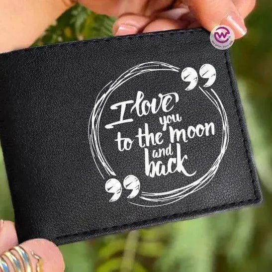 Men Leather Wallet- Love is -A - WE PRINT