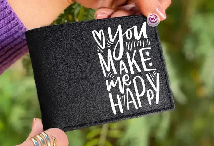 Men Leather Wallet- Love is -A - WE PRINT