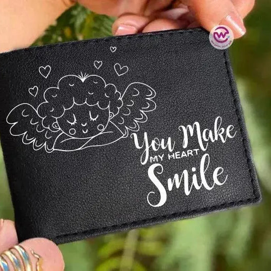 Men Leather Wallet- Love is -A - WE PRINT