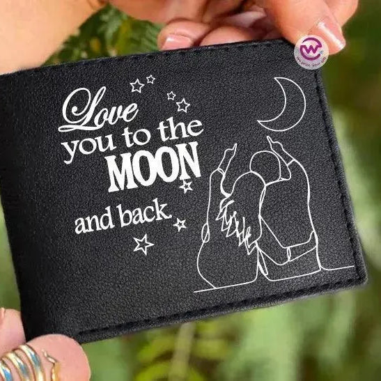 Men Leather Wallet- Love is -A - WE PRINT