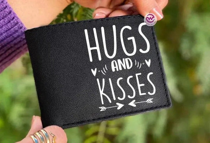 Men Leather Wallet- Love is -A - WE PRINT