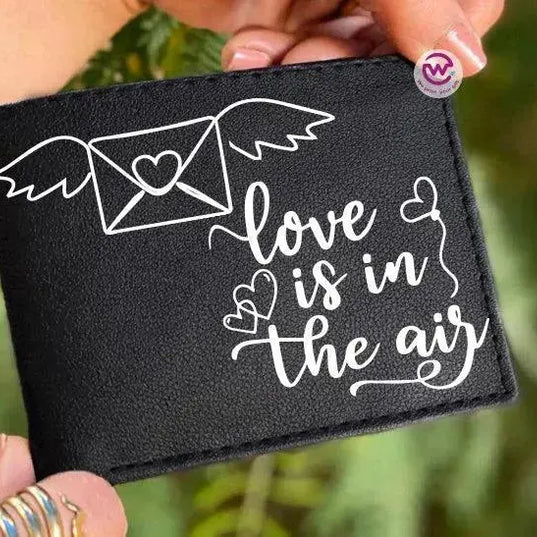 Men Leather Wallet- Love is -A - WE PRINT