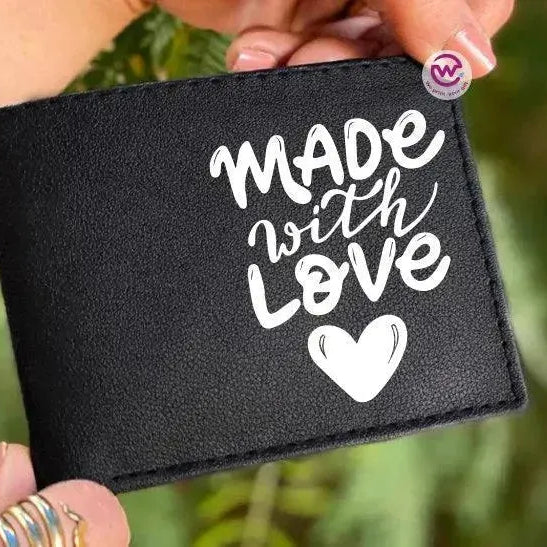 Men Leather Wallet- Love is -A - WE PRINT