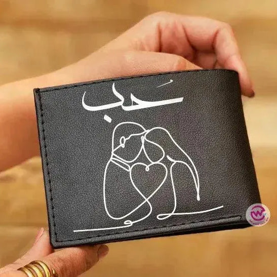 Men Leather Wallet- Love is - WE PRINT