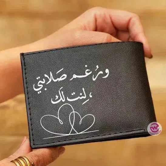 Men Leather Wallet- Love is - WE PRINT