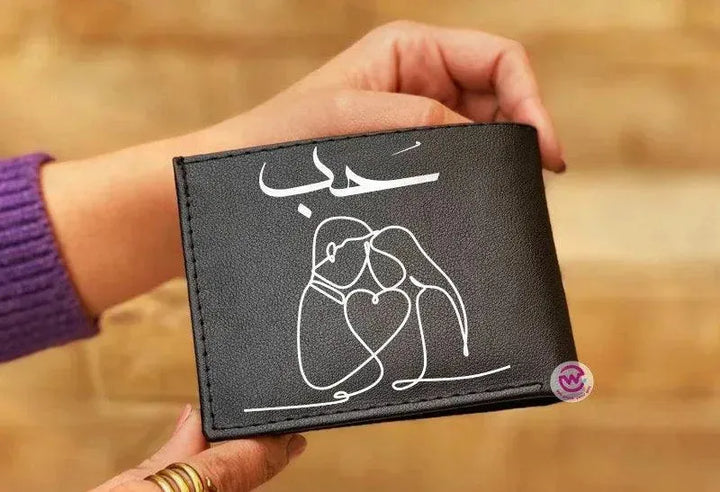 Men Leather Wallet- Love is - WE PRINT