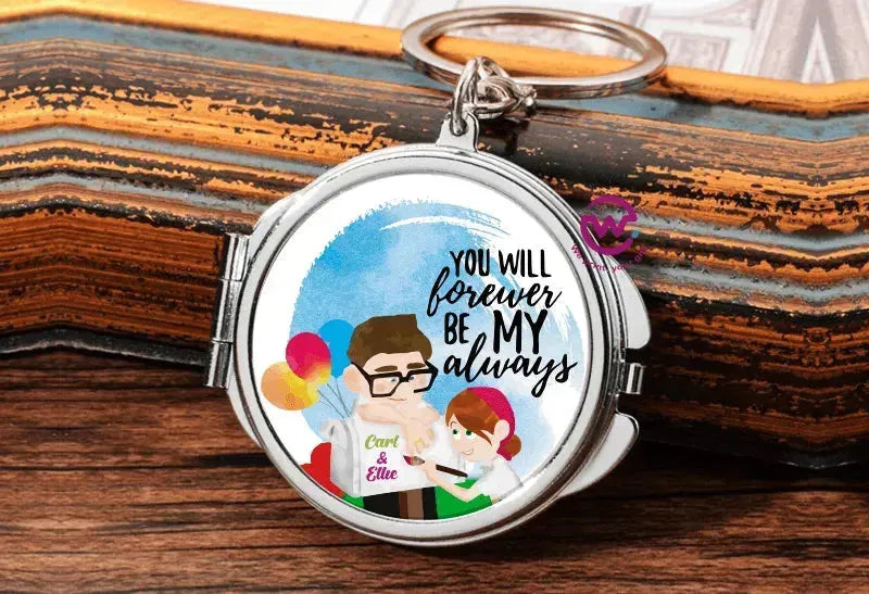 Metal Keychain - With Inside Mirror - Up Cartoon - WE PRINT