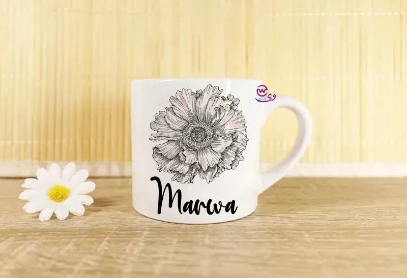 Mini-Mug -floral Names - WE PRINT
