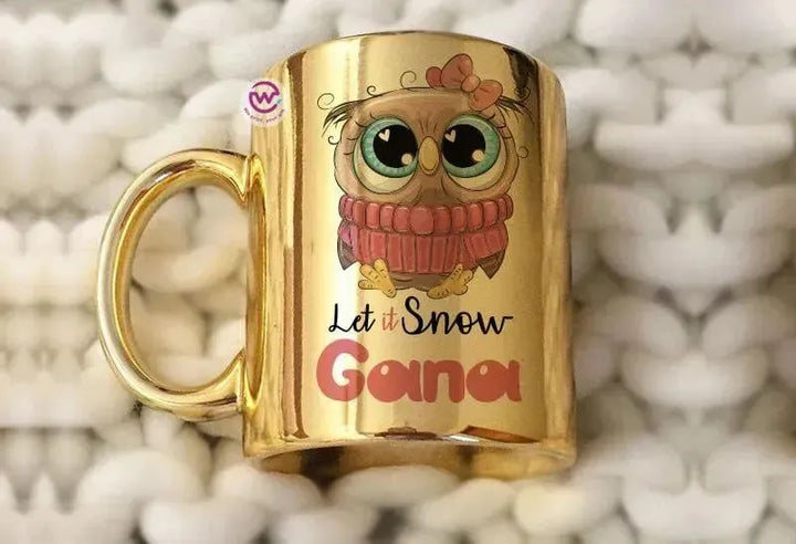 Mirror Ceramic Mug - Christmas owl - WE PRINT