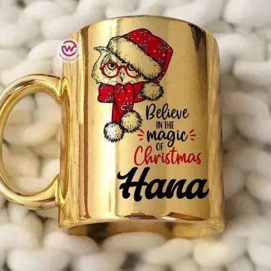 Mirror Ceramic Mug - Christmas owl - WE PRINT