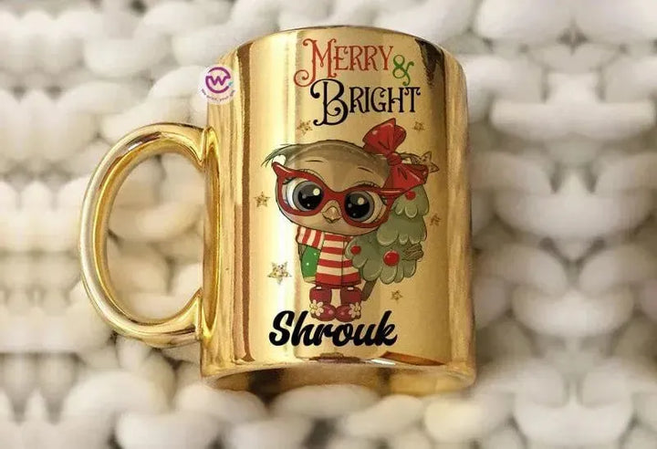 Mirror Ceramic Mug - Christmas owl - WE PRINT