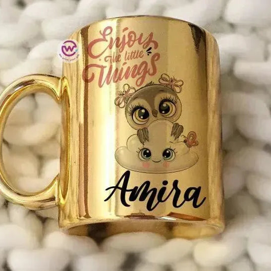 Mirror Ceramic Mug - Christmas owl - WE PRINT