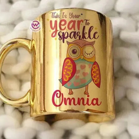 Mirror Ceramic Mug - Christmas owl - WE PRINT
