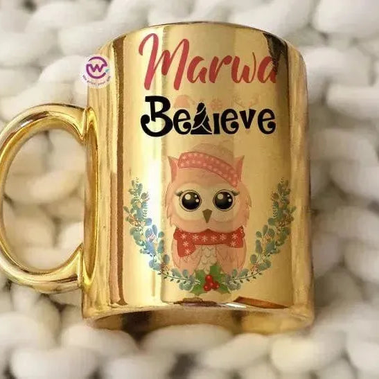 Mirror Ceramic Mug - Christmas owl - WE PRINT