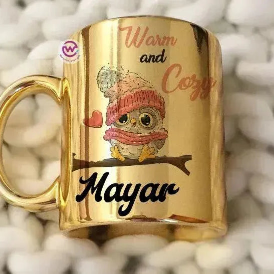 Mirror Ceramic Mug - Christmas owl - WE PRINT