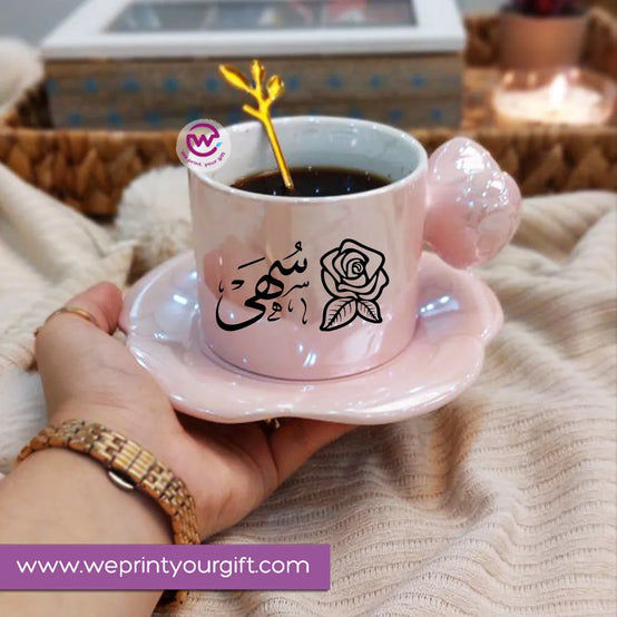 Mirror Mug with Spoon and Plate-Names - WE PRINT