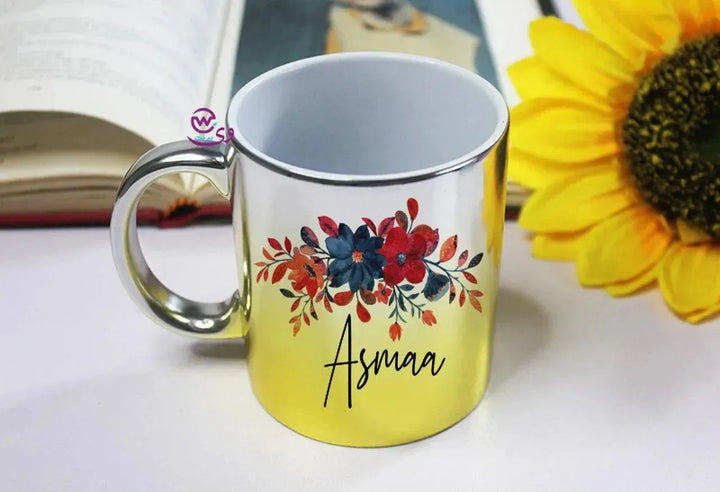 Mixed Colors Mug - English Names floral Designs - WE PRINT