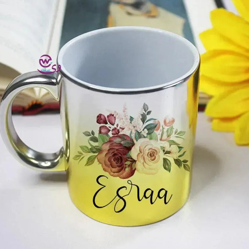 Mixed Colors Mug - English Names floral Designs - WE PRINT