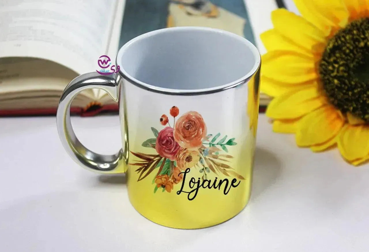 Mixed Colors Mug - English Names floral Designs - WE PRINT