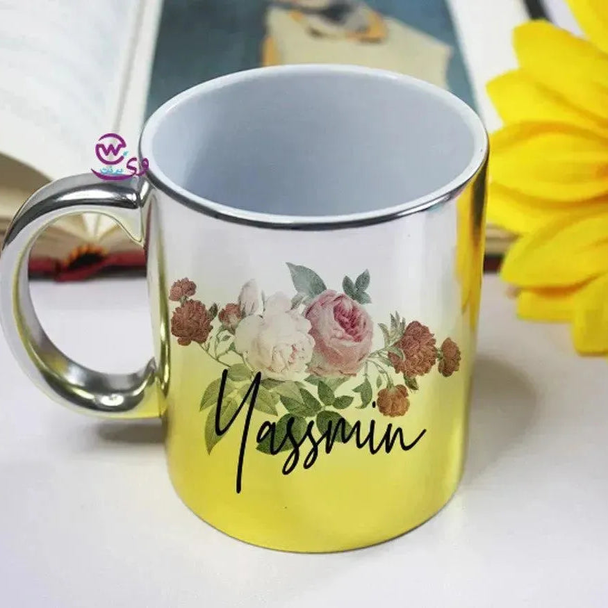 Mixed Colors Mug - English Names floral Designs - WE PRINT