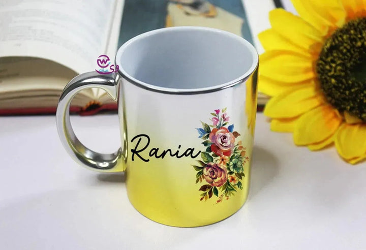 Mixed Colors Mug - English Names floral Designs - WE PRINT