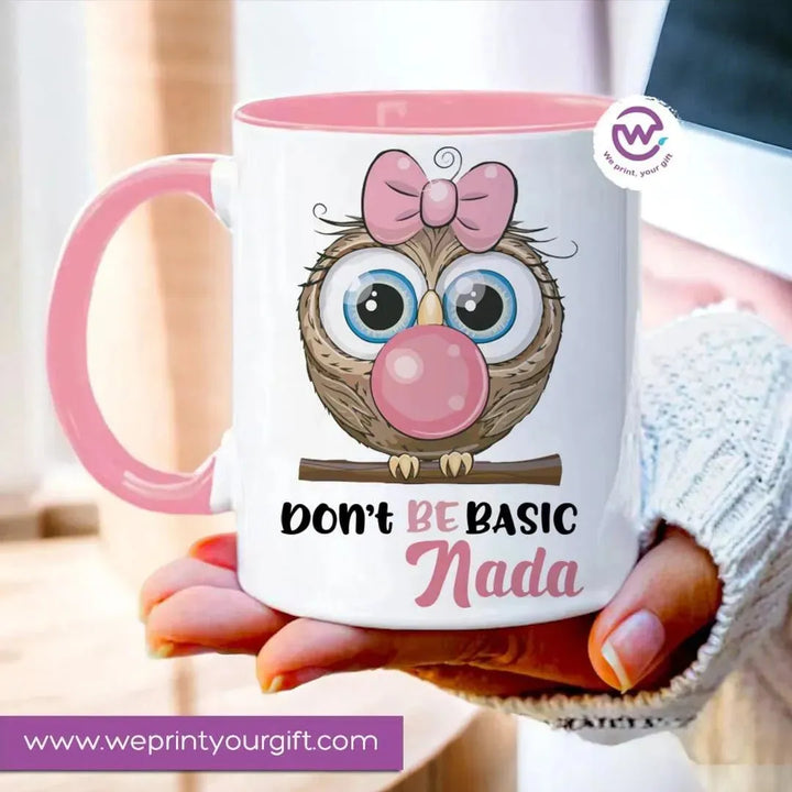 Mug-Colored Inside - Cute Owl - WE PRINT