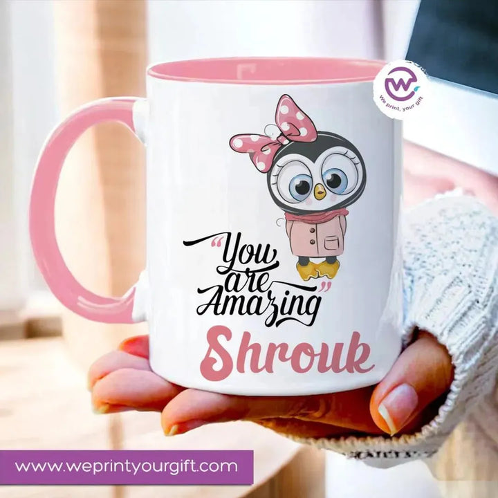 Mug-Colored Inside - Cute Owl - WE PRINT