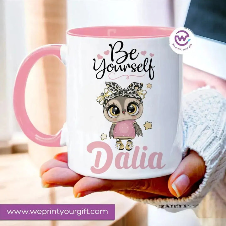 Mug-Colored Inside - Cute Owl - WE PRINT