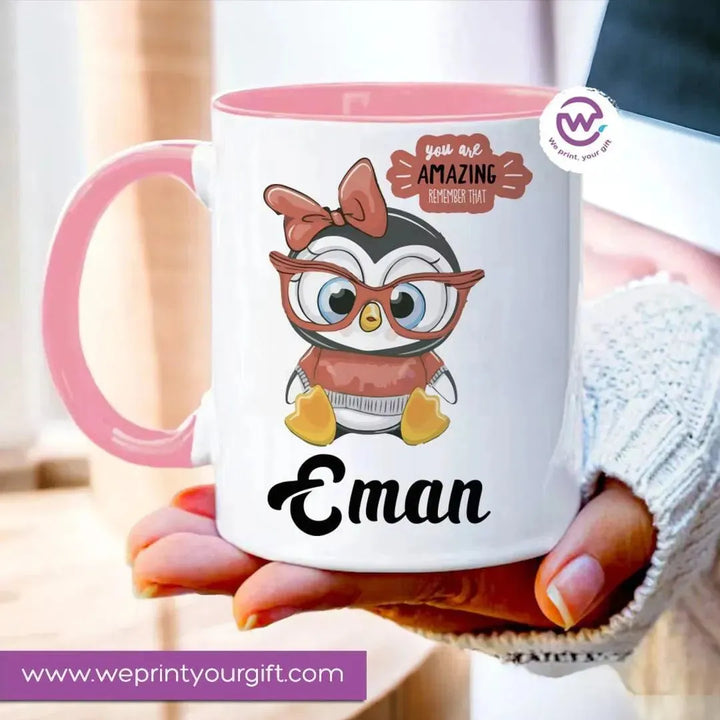 Mug-Colored Inside - Cute Owl - WE PRINT