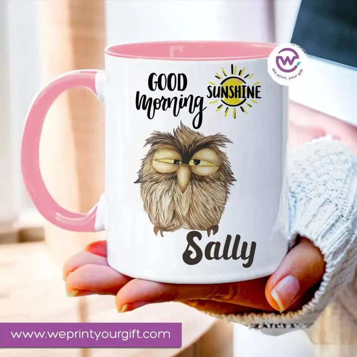 Mug-Colored Inside - Cute Owl - WE PRINT