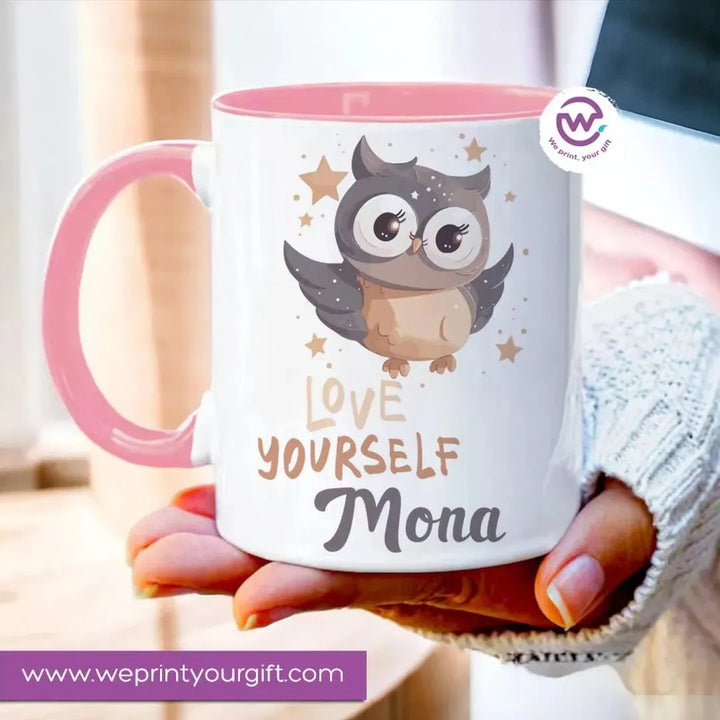 Mug-Colored Inside - Cute Owl - WE PRINT