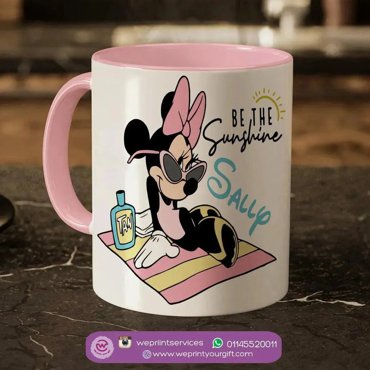 Mug-Colored Inside- Minnie Mouse - WE PRINT