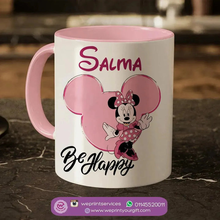 Mug-Colored Inside- Minnie Mouse - WE PRINT