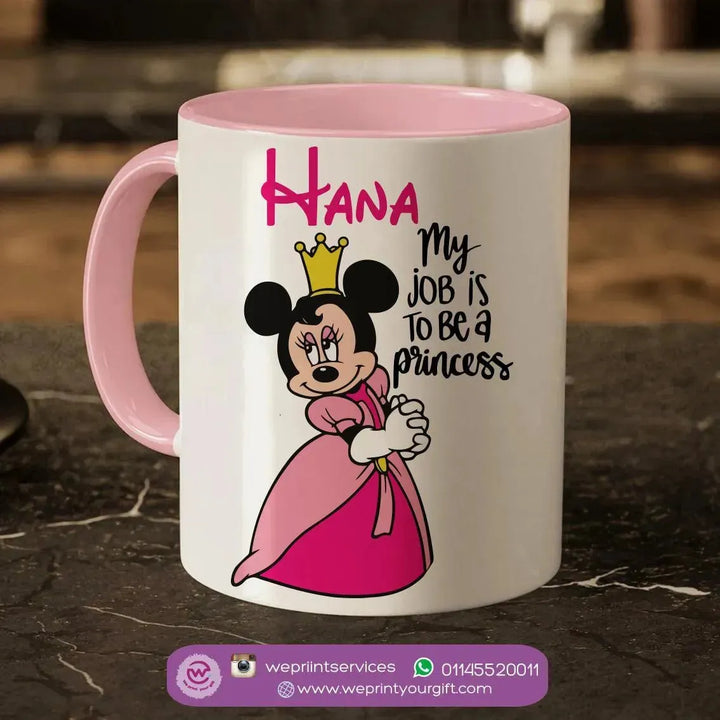 Mug-Colored Inside- Minnie Mouse - WE PRINT