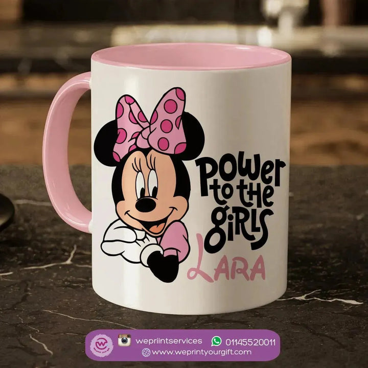 Mug-Colored Inside- Minnie Mouse - WE PRINT