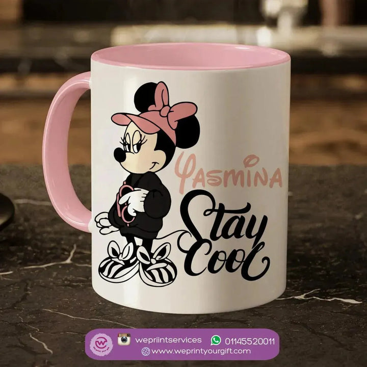 Mug-Colored Inside- Minnie Mouse - WE PRINT