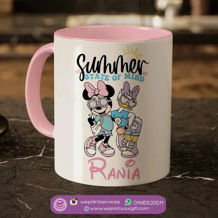 Mug-Colored Inside- Minnie Mouse - WE PRINT